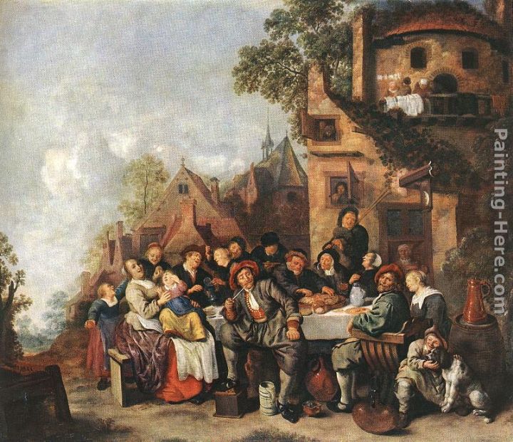 Tavern of the Crescent Moon painting - Jan Miense Molenaer Tavern of the Crescent Moon art painting